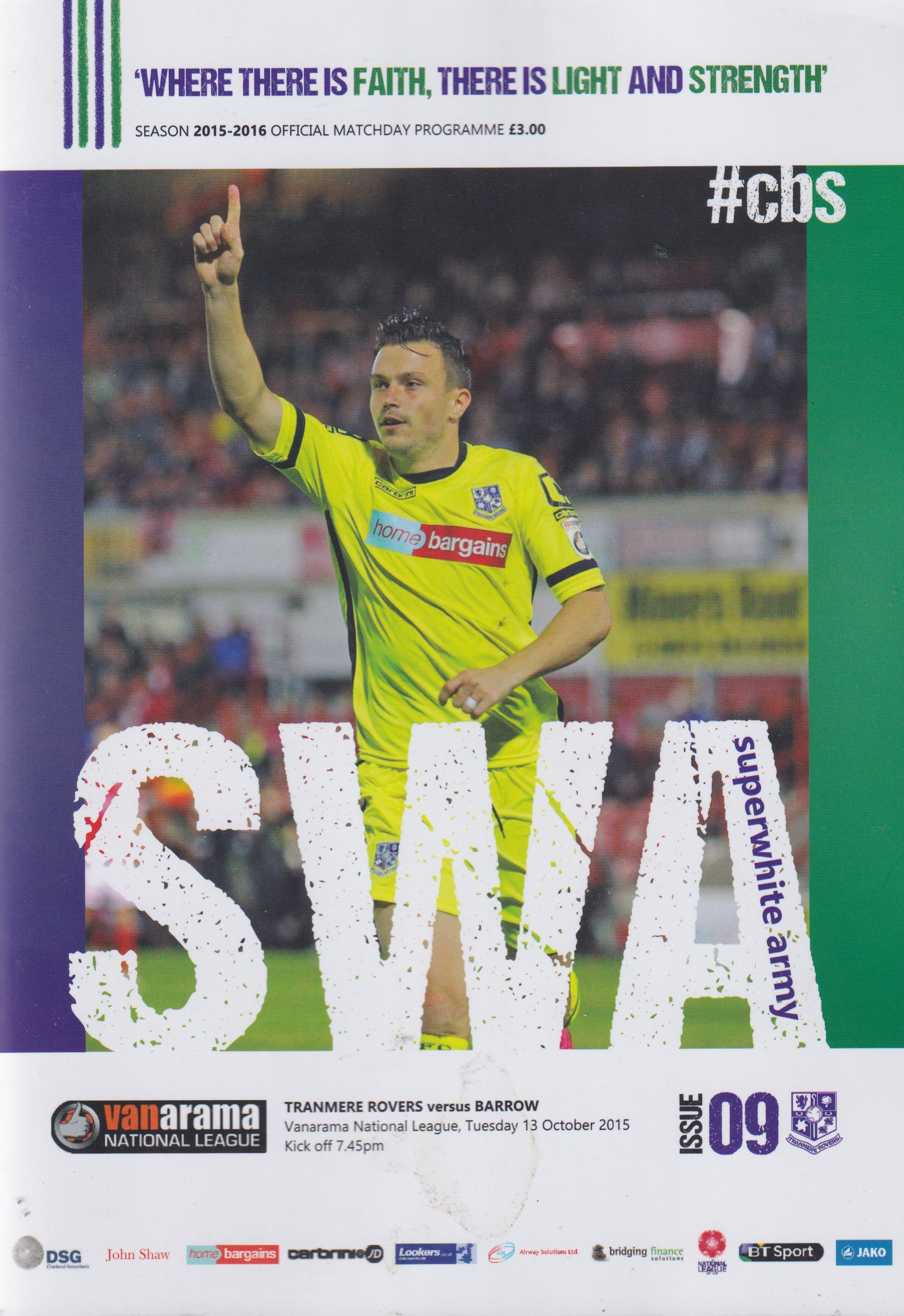 Tranmere Rovers v Barrow match programme